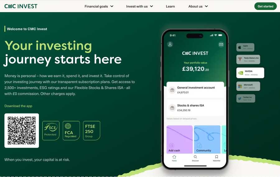 CMC Invest homepage