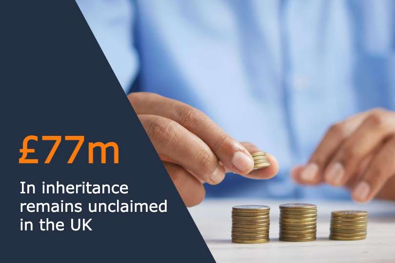 £77m unclaimed UK inheritance
