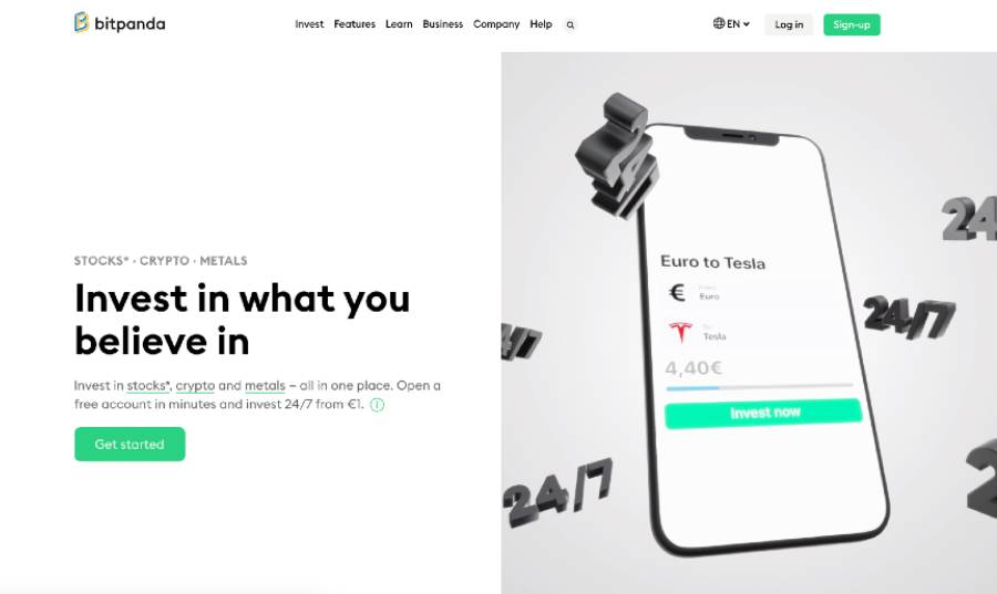 Bitpanda Homepage
