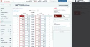 IG Options Trading Screenshot