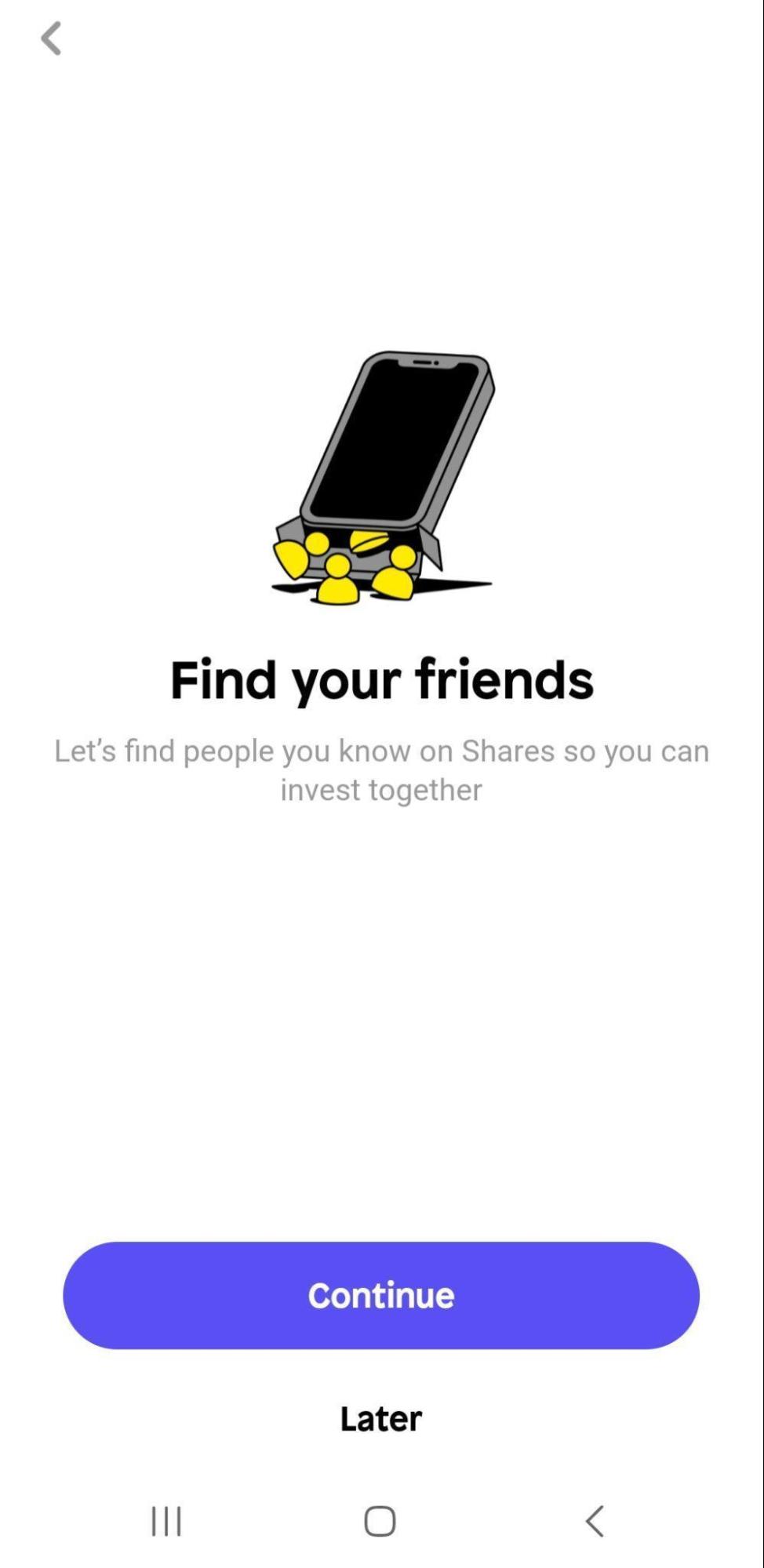 Shares.io find friends